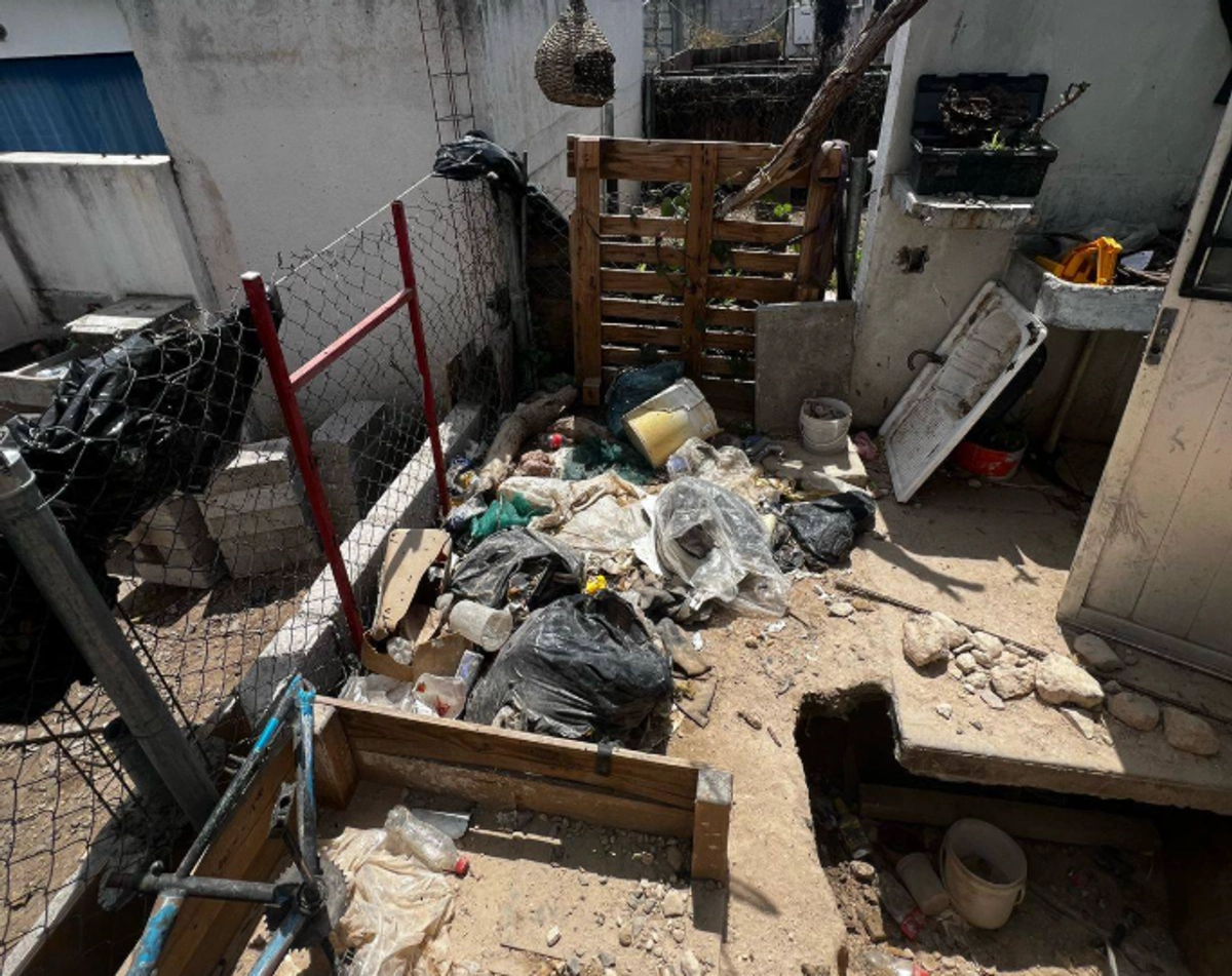 Rescatan a 8 perros amarrados bajo el sol y entre basura en El Marqués, Querétaro